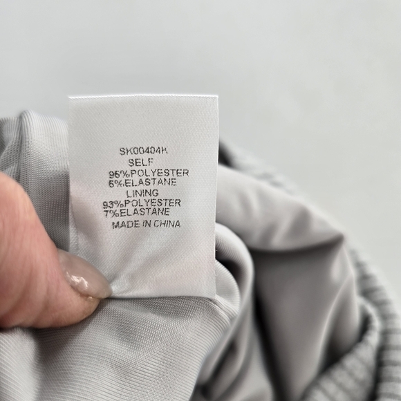 Meshki long grey knit ribbed pencil skirt xsmall - Picture 6 of 6